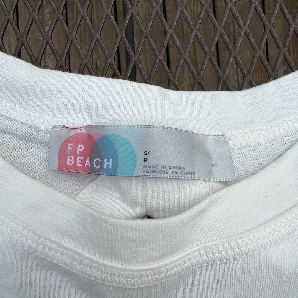 Free People cream beach coverup